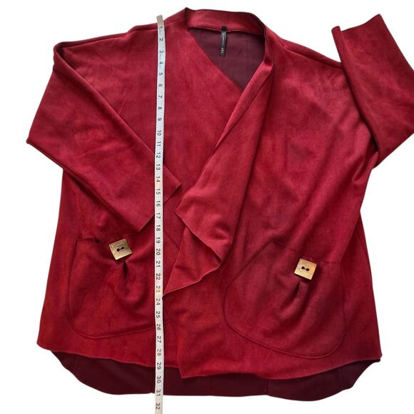 IC by CONNIE K Open Front Cardigan Jacket size XL, Square Botton Pockets - Picture 10 of 10